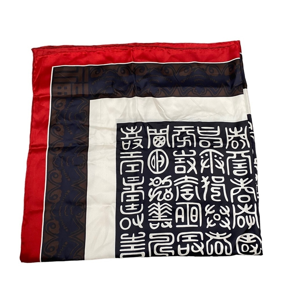 Silk Printed Symbol Scarf